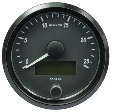 VDO SingleViuRev Counter Gauges 2500 RPM
